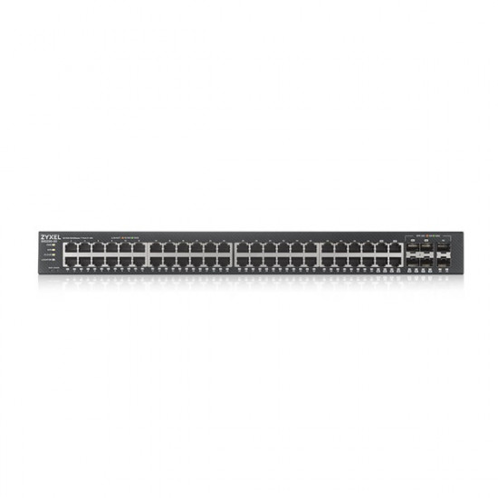 ZyXEL GS2220-50 44port GbE LAN 2xGbE SFP 4xGbE RJ45/SFP Combo port L2 menedzselhető switch