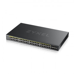 ZyXEL GS2220-50HP 44port GbE LAN 2xGbE SFP 4xGbE RJ45/SFP Combo port (375w) PoE L2 menedzselhető switch