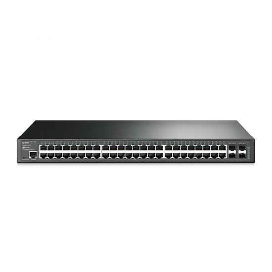 TP-LINK Switch 48x1000Mbps + 4xGigabit SFP + 2xkonzol port, Menedzselhető, TL-SG3452