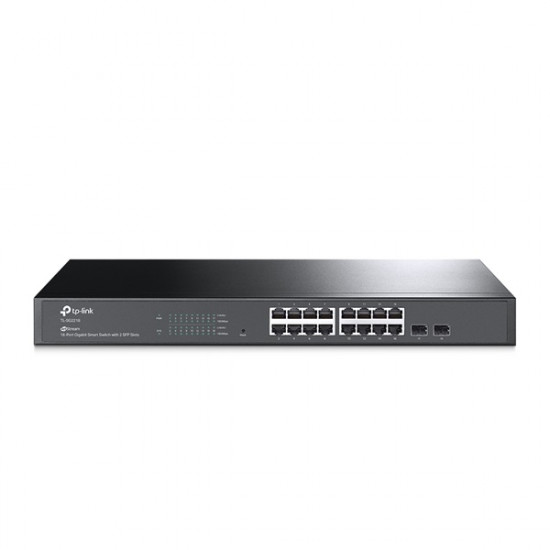 TP-Link JetStream 16xGbE LAN 2xSFP port smart menedzselhető switch (TL-SG2218)