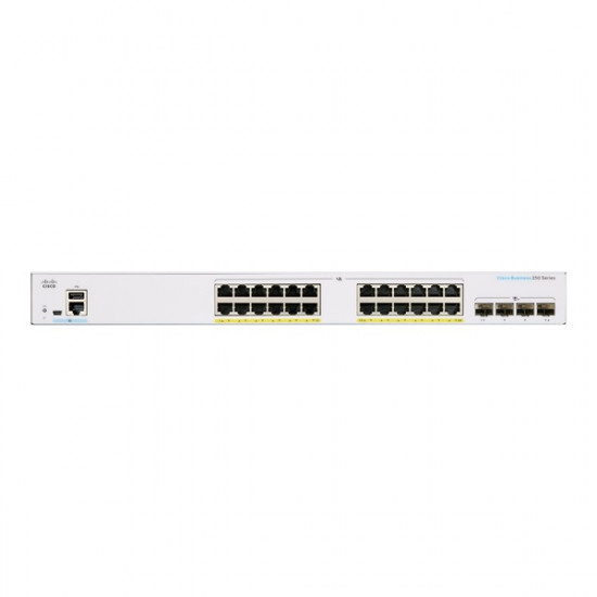Cisco CBS250-24T-4X 24x GbE LAN 4x SFP+ port L3 menedzselhető switch