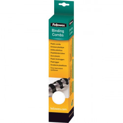 FELLOWES plastic comb round back 21 rings white 10mm