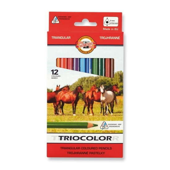 Koh-I-Noor Triocolor háromszög alakú vastag 12db-os vegyes színű színes ceruza (7140145000) Koh-I-Noor Triocolor háromszög alakú vastag 12db-os vegyes színű színes ceruza (7140145000)