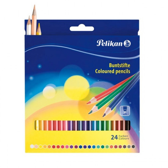 Pelikan lakkozott 24db-os vegyes színű színes ceruza (00724013) Pelikan lakkozott 24db-os vegyes színű színes ceruza (00724013)