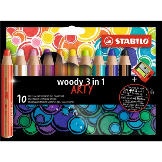 Stabilo ARTY Woody 3in1 10db-os vegyes színű krétaceruza (880/10-1-20)