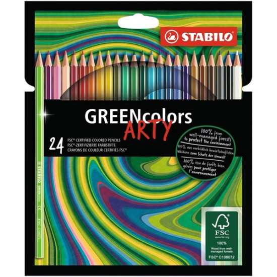 Stabilo Green colors Arty 24db-os vegyes színű színes ceruza (6019/24-1-20)