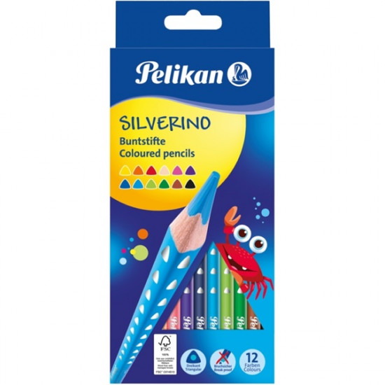 Pelikan Silverino 12 szín színesceruza készlet (00700634)