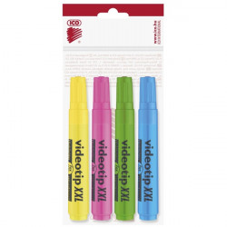 ICO Videotip XXL 4db-os vegyes színű szövegkiemelő (9580078006)