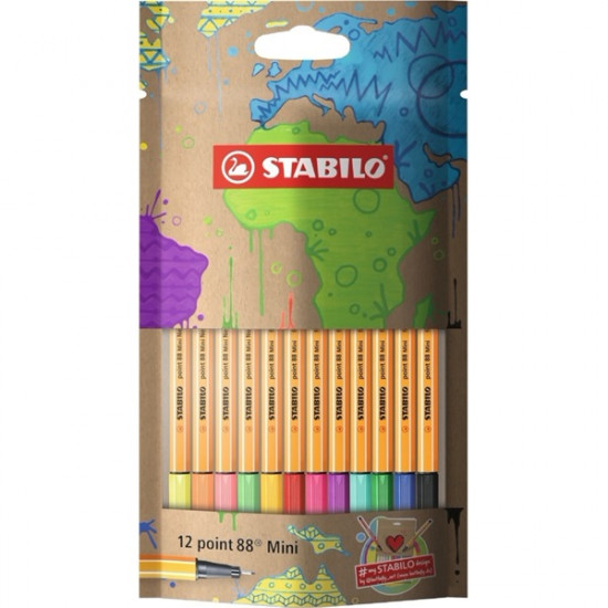 Stabilo mySTABILO design Point 88 Mini 12db-os vegyes színű tűfilc készlet (688/12-07-1) Stabilo mySTABILO design Point 88 Mini 12db-os vegyes színű tűfilc készlet (688/12-07-1)