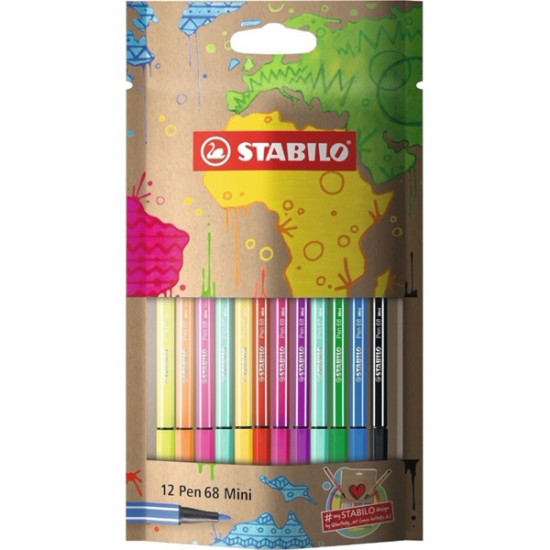 Stabilo mySTABILO design Pen 86 Mini 12db-os vegyes színű tűfilc készlet (668/12-07-1)