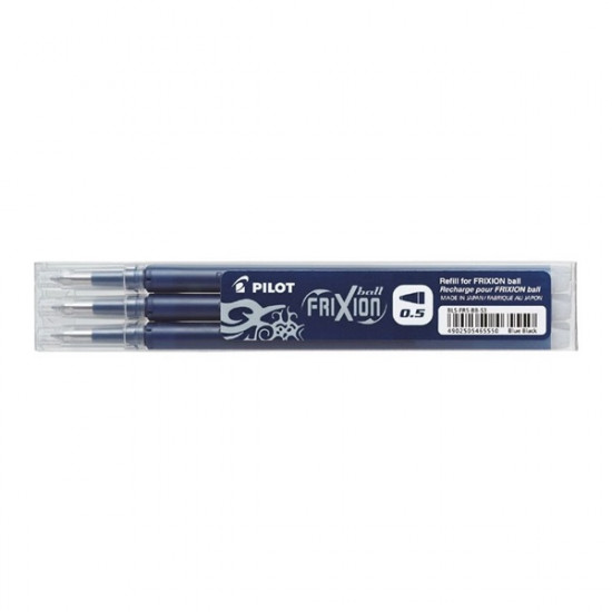 Pilot Frixion 0,5mm 3db-os tintakék rollertoll betét (BLS-FR5-BB-S3)