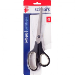 ICO Sh002-02 Bl 23cm gumifogós irodai olló (7440060001)