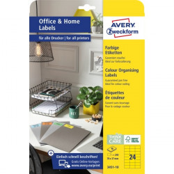 Avery 3451-10 70x37mm 240db-os sárga univerzális etikett (3451-10)