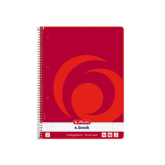 Herlitz A4 160lapos kockás perforált spirálfüzet (11163946)