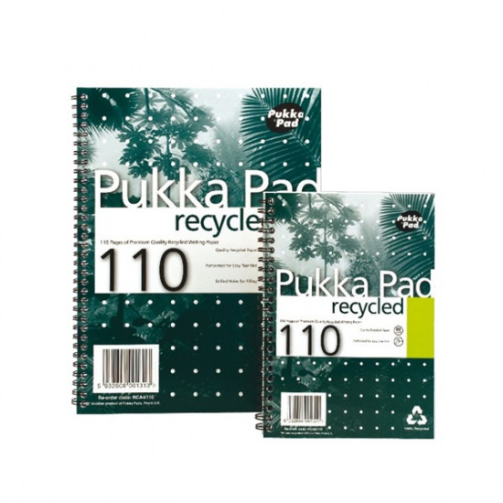 Pukka Pad Pad Recycled A4 110 oldalas vonalas spirálfüzet (A15572081)