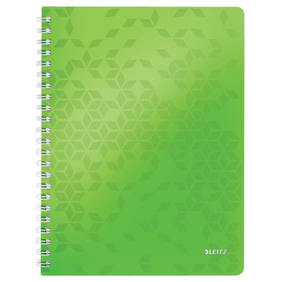 Leitz Wow A4 80lapos kockás zöld spirálfüzet (46380054) Leitz Wow A4 80lapos kockás zöld spirálfüzet (46380054)