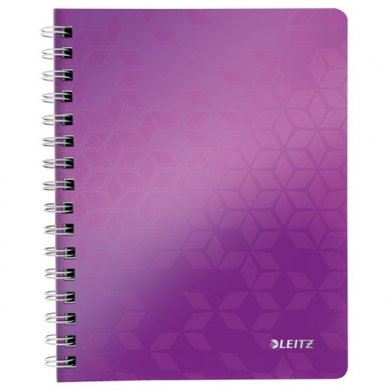 Leitz Wow A5 80lapos kockás lila spirálfüzet (46410062) Leitz Wow A5 80lapos kockás lila spirálfüzet (46410062)