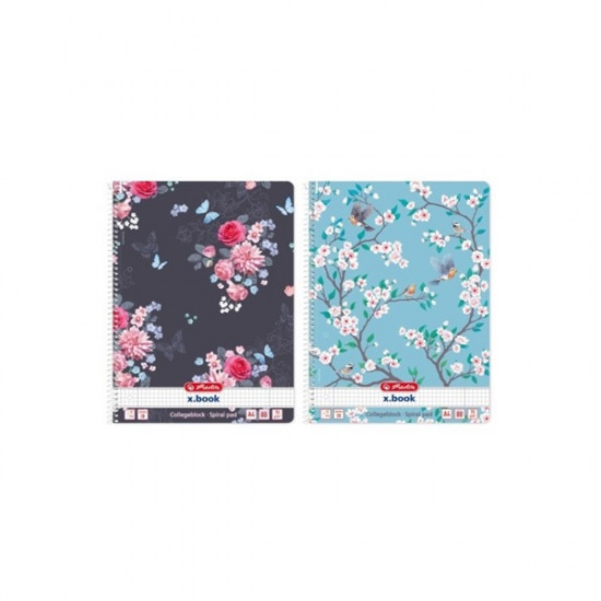 Herlitz Ladylike A4 80lapos kockás spirálfüzet (50021451)