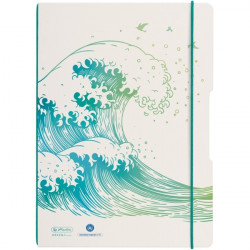 Herlitz GREENline Hullám my.book flex A4 40 kockás + 40 vonalas lapos füzet (50033645)