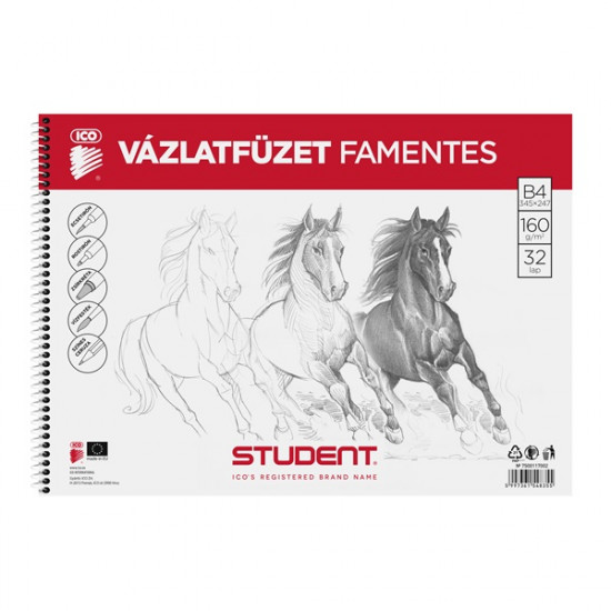 ICO Student B4 famentes vázlatfüzet (7500117002)