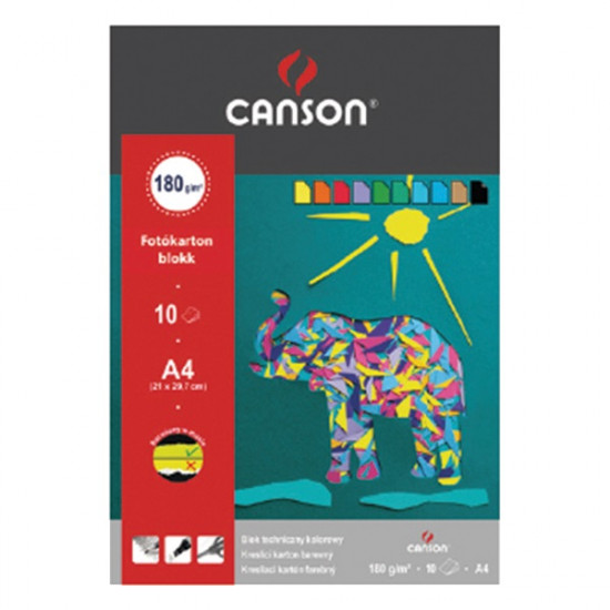 Canson A4 10ív búvár színes fotókarton blokk (CAP6666-857)