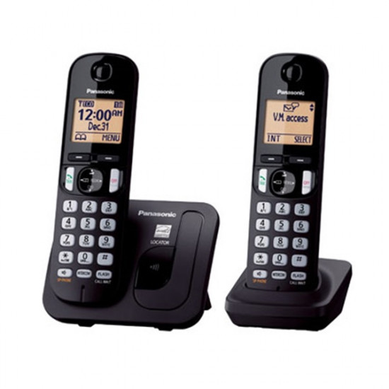 Panasonic KX-TGC212PDB DUO DECT hívóazonosítós telefon fekete