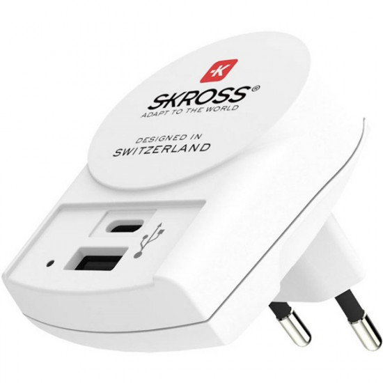 Skross A és C típusú bemenettel USB töltő (EUUSBCHARTYPE1A1C)