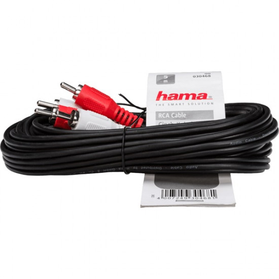 Hama 2x RCA összekötő kábel, 5m (30468) Hama 2x RCA összekötő kábel, 5m (30468)
