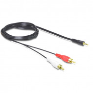 Delock jack 3.5mm apa - 2x RCA apa audio kábel, 1.5m (84000)