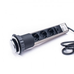 TOO PPS-301-3C rejtett hálózati elosztó 3 aljzat króm