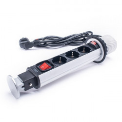 TOO PPS-303-3S rejtett hálózati elosztó 3 aljzat ezüst