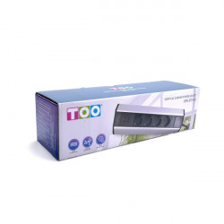 TOO PPS-317-4S IP20, 4x 2P+F, 2x USB-A, ezüst asztalra rögzíthető elosztó