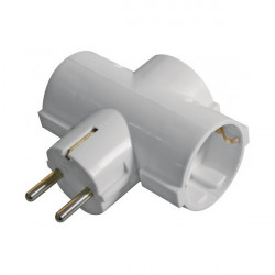 EMOS T-elosztó, 3 aljzat, fehér (P00242)