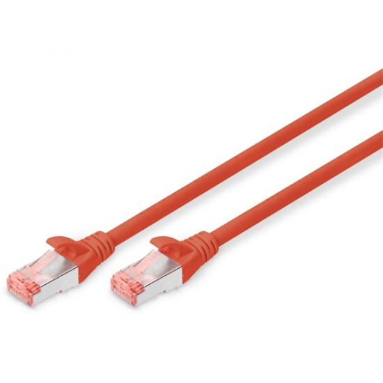 DIGITUS DK-1644-100/R CAT6 S-FTP 10m piros patch kábel