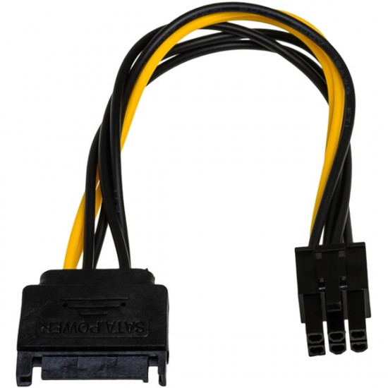 Akyga SATA - PCI-Express 6-pin Adapter, 15cm (AK-CA-30)