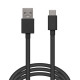 Delight USB Type-C kábel, 2m, fekete (55550BK-2)