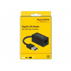 Delock USB 3.0 - Gigabit LAN átalakító, kompakt, fekete (65903)