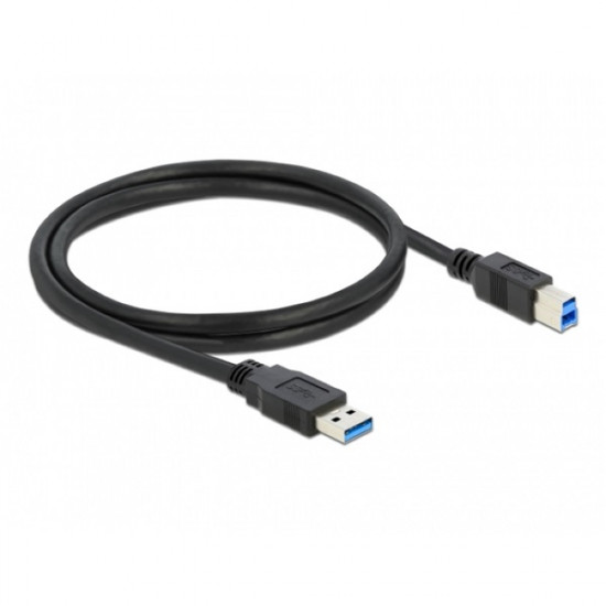 Delock USB 3.0 Type-A - USB 3.0 Type-B kábel, 3m, fekete (85069)