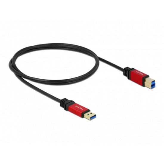 Delock USB 3.0 Type-A - USB 3.0 Type-B Premium összekötő kábel, 1m (82756)
