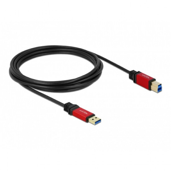 Delock USB 3.0 Type-A - USB 3.0 Type-B prémium kábel, 3m (82758)