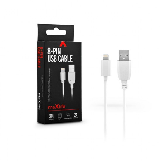 Maxlife 3m USB-Lightning fehér adat- és töltőkábel (TF-0064)