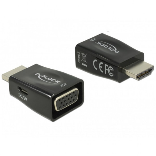 Delock HDMI-A apa - VGA anya adapter (65902)