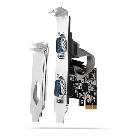 Axagon 2x Soros port bővítő kártya PCIe (PCEA-S2N) Axagon 2x Soros port bővítő kártya PCIe (PCEA-S2N)