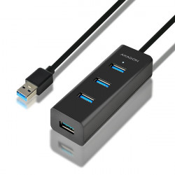Axagon 4 portos USB 3.0 HUB gyorstöltéssel, 1.2m (HUE-S2BL)