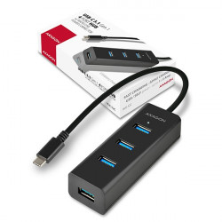Axagon 4 portos USB 3.0 HUB gyorstöltéssel (HUE-S2C)