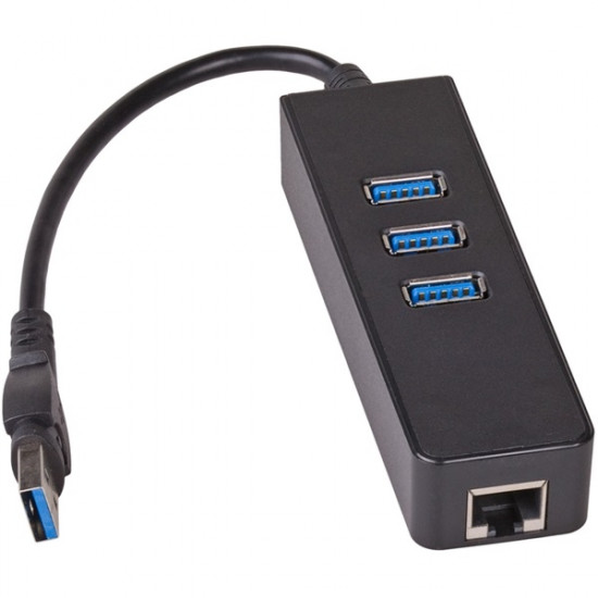 Akyga 3 portos USB 3.0 HUB Ethernettel (AK-AD-32)