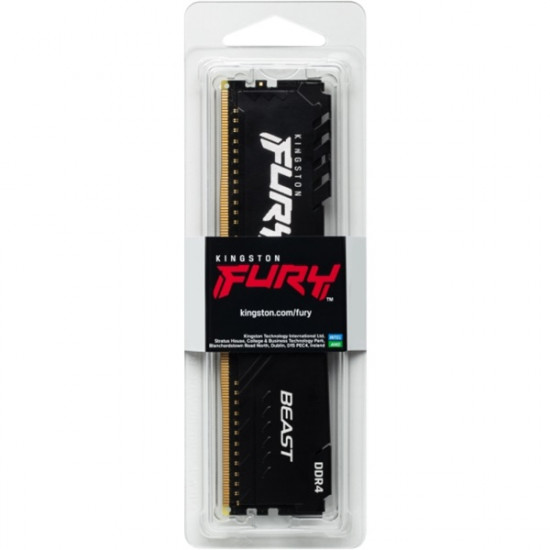 Kingston Fury Beast 32GB 3600MHz DDR4 RAM Black CL18 (2x16GB) memória (KF436C18BBK2/32)