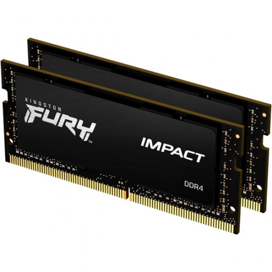 Kingston 32GB 2666MHz DDR4 RAM Fury Impact notebook memória CL16 (2x16GB) (KF426S15IB1K2/32)