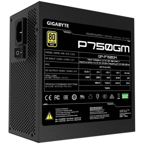 Gigabyte P750GM 750W moduláris tápegység (GP-P750GM) Gigabyte P750GM 750W moduláris tápegység (GP-P750GM)
