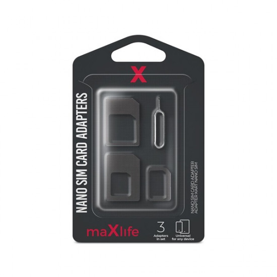 Maxlife 3in1 Nano/Micro SIM adapter (TF-0008)